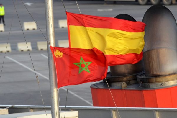 Drapeaux Espagne et Maroc