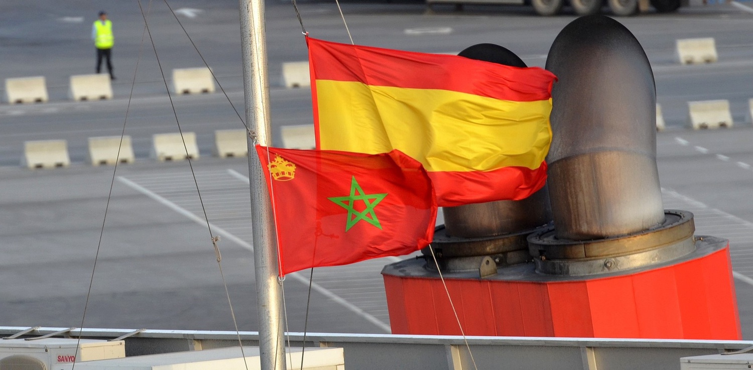 Drapeaux Espagne et Maroc